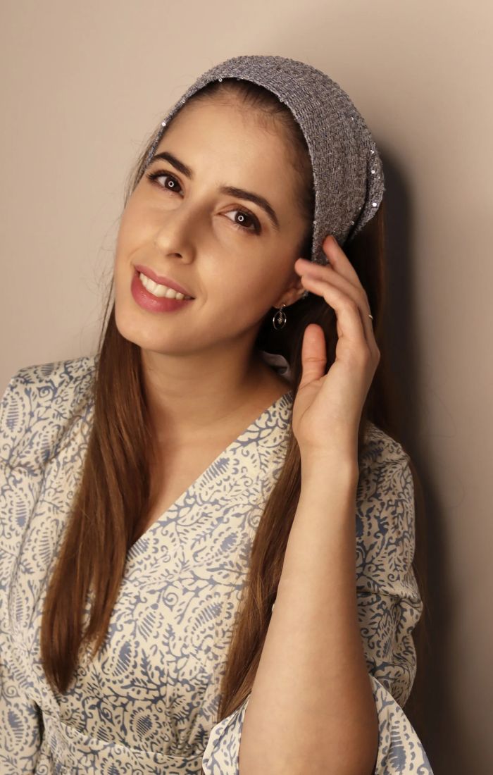 סרט ראש פייטים כסוף קשירה